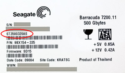 Rikuperimi i të dhënave nga hard disqet Seagate / Maxtor: etiketa HDD